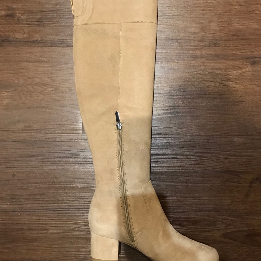 NWT Sam Edelman Elina Oatmeal Suede Over the Knee - Picture 4 of 5